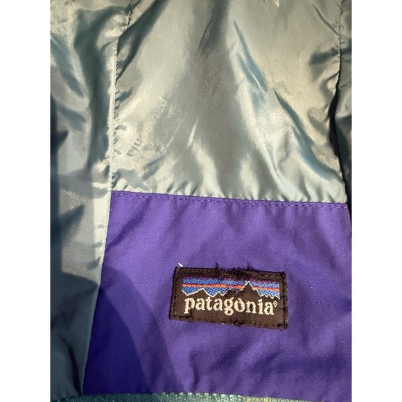 Vintage Patagonia Rainforest Storm Shell Jacket Blue Teal Mesh Lined Hooded L - Picture 10 of 14